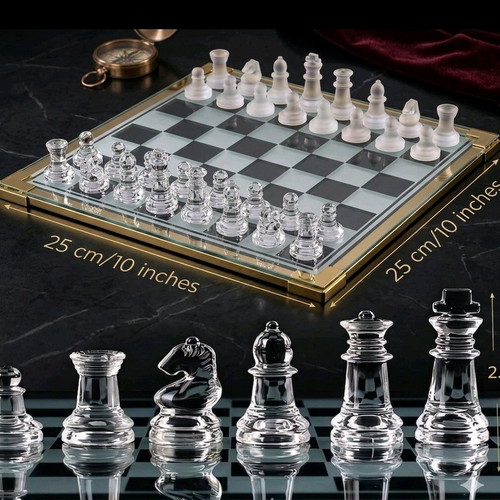 Βασιλικό γυάλινο σκάκι Crystal Royale καινούργιο premium
