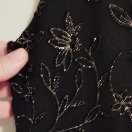 Black party top for women like new with shiny details