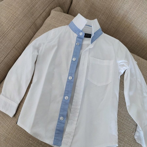 Lapin House shirt for 18-month-old boy white with blue detail new