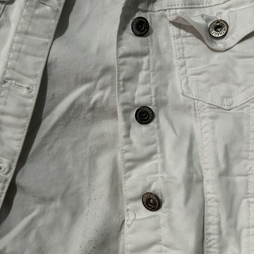 Jean jacket small used, white