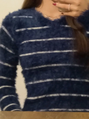 Fuzzy shirt new, size S, blue