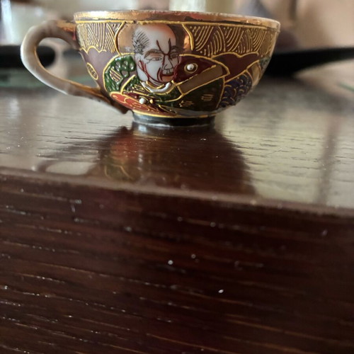 Decorative embossed handmade vintage cups like new