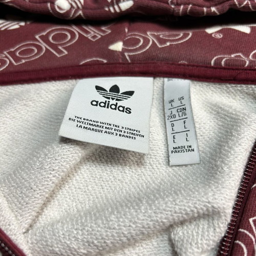 Adidas Originals Y2k Pullover Monogram Vintage Jacket 2018 Crimson size L like new