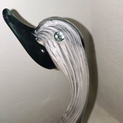 Murano large swan 32 cm like new, crystal decoration