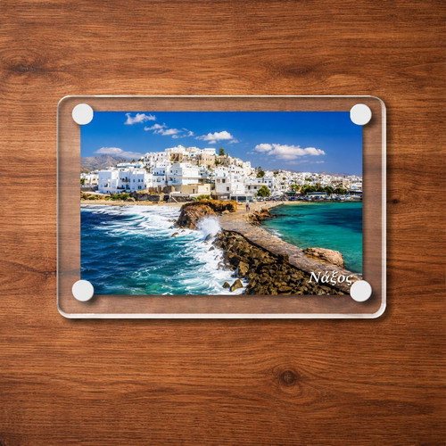 Acrylic fridge magnet 6x9cm – Naxos, Greek summer collection