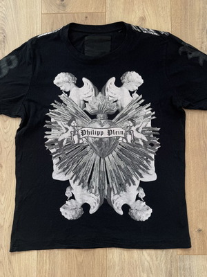 Philipp Plein Men’s Black Graphic T-Shirt Slim Fit Size L Like New