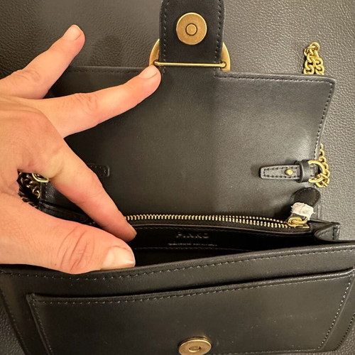 Pinko bag new, black with chain