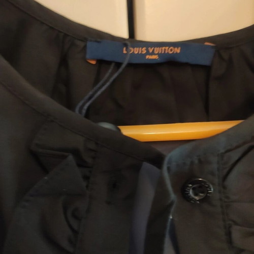 Louis Vuitton black summer dress size M like new with ruffles