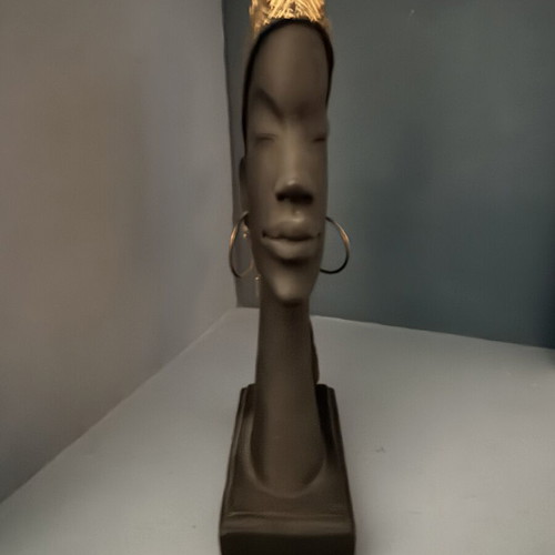 Decorative Woman Bust in Black and Gold like new
