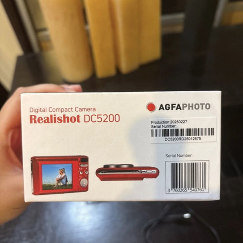 AgfaPhoto Realishot DC5200 compact digital camera, red