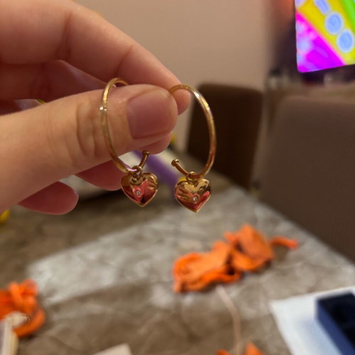 Folli Follie gold multifunctional hoop earrings like new