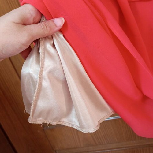 Le Vertige mini dress coral with ecru lace like new, size 3