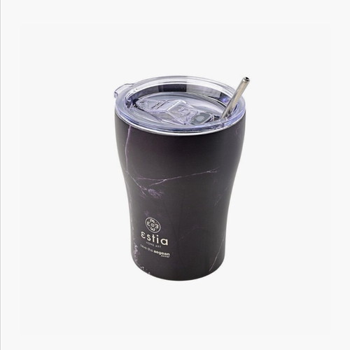 Estia Save The Aegean travel mug new, recyclable material 350ml with straw