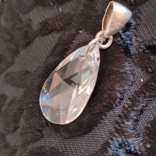 Swarovski crystal pendant with Italian 925 silver base