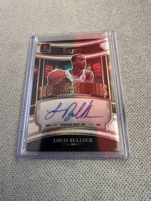 EuroLeague Select Louis Bullock Top Shelves Signature card new