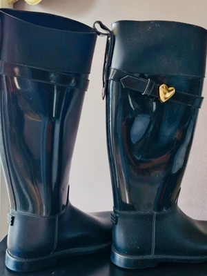 Love Moschino γυναικείες λαστιχένιες μπότες βροχής σε μαύρο, μέγεθος 40