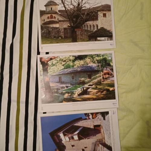 Tourist posters Metsovo new, set of 7 with Epirus map