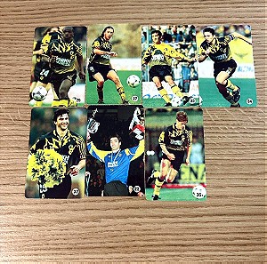 7 Μόνες Καρτες ΑΕΚ από την ελληνικη συλλογή Rainbow Ποδόσφαιρο 1998/99