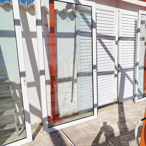 Aluminum frames used, three balcony doors and windows set