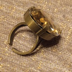 Ring with Swarovski stone adjustable new