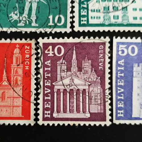 Γραμματόσημα Ελβετίας 1960, 7 τεμάχια, σε άριστη κατάσταση