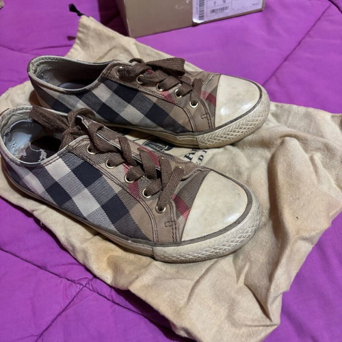 Burberry sneakers used, size 36, beige and brown