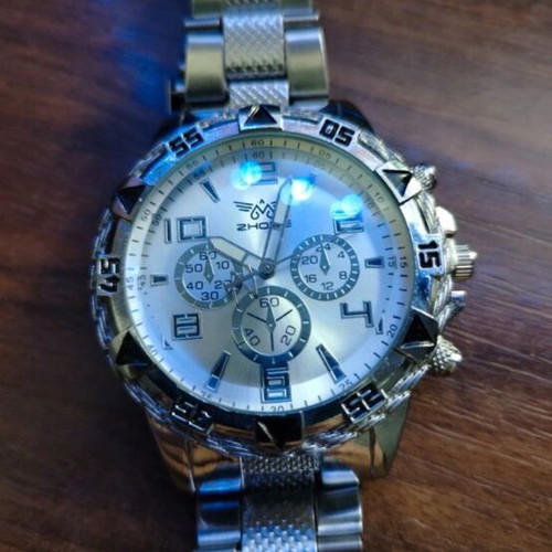 Zhowe watch used, men's, white and silver