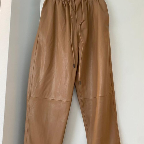 Mango faux leather pants brown like new, XS