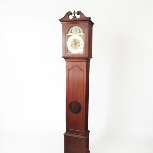 Grandfather clock Franz Hermle used, German floor clock 1960s-70s