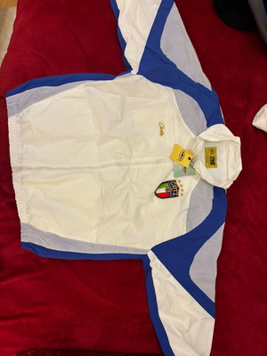 Corteiz Olympic Shuku Italy Jacket new, size L, white and blue