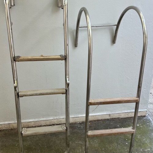 Boat ladders stainless steel, like new, straight 40cm and folding 80cm
