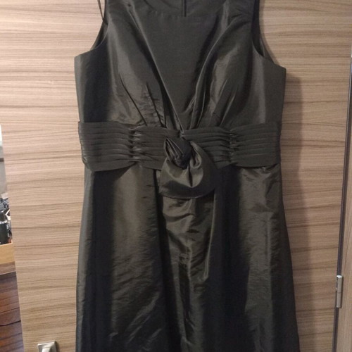 Roman black dress used, taffeta, sleeveless, size 50