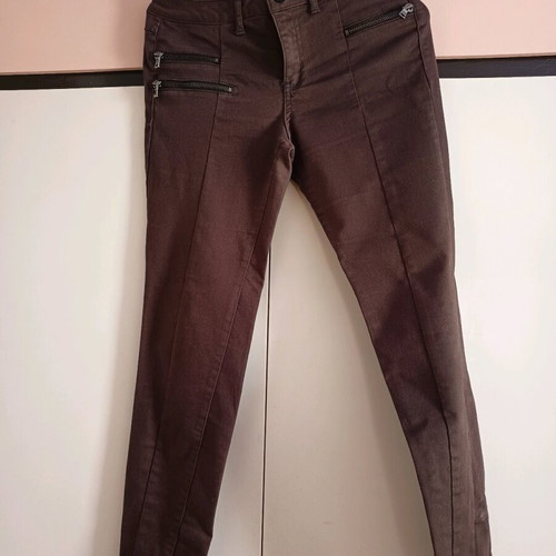 Women's brown pants with zipper like new, size XS