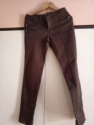 Women's brown pants with zipper like new, size XS
