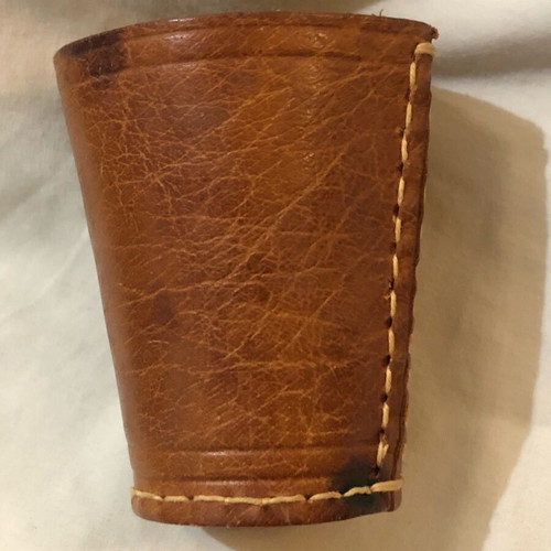 Leather promotional cup used made of genuine leather