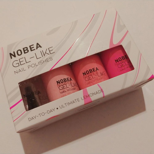 Nobea gel-like nail polish and top coat set new, summer shades
