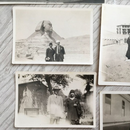 Historical photo album Egypt and Greece 1920-1930 used, rare retro photos