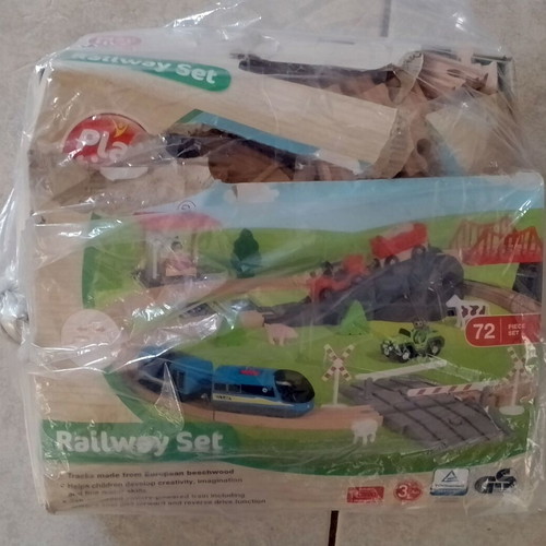 Playtive Junior Railway Set 72 Pieces Like New Wooden Train
