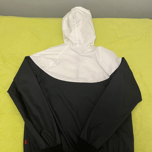 Nike windbreaker jacket with hood, new, black and white