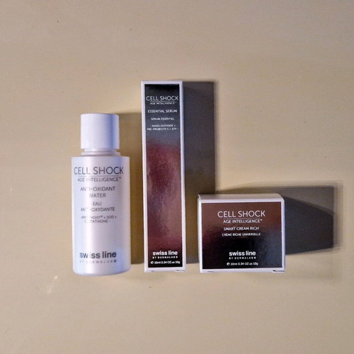 Swiss Line Cell Shock Travel Size set new with leather pouch