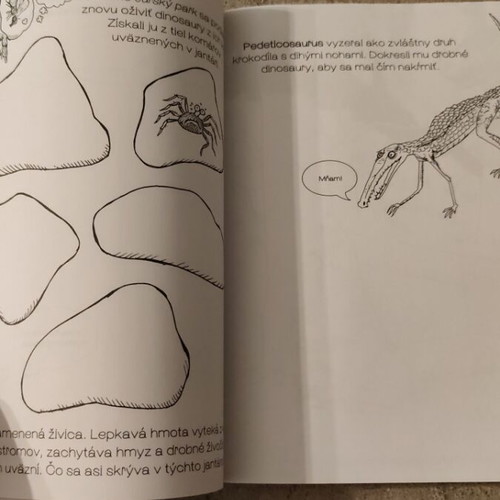 Dinosaurie Carbance Children's Book New from Slovakia with Doodles
