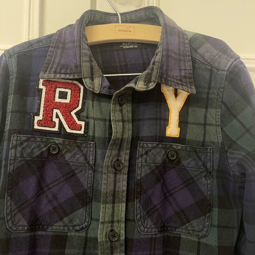Replay kids' checked shirt used, size 122 cm, 6 years