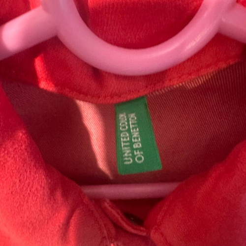 Benetton jacket for girl like new, red, ages 3-4