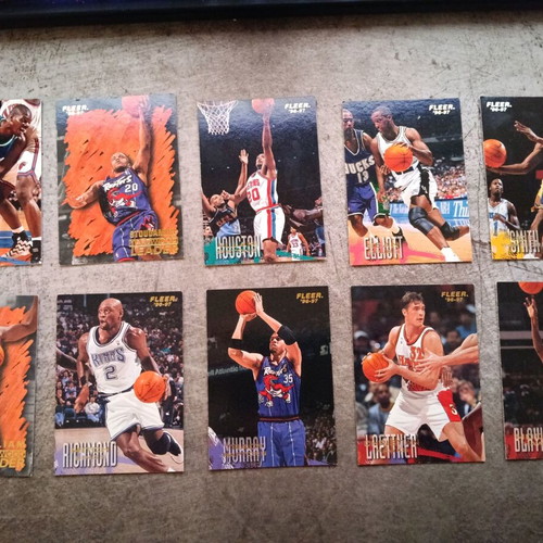 NBA Fleer 96-97 cards used, bulk set of 38