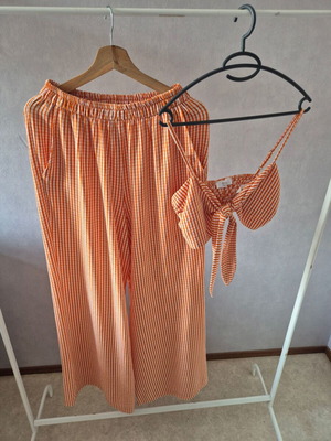 Arpyes summer set new, wide pants and adjustable top