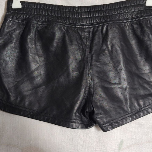 Nike women's leather shorts, size S, black