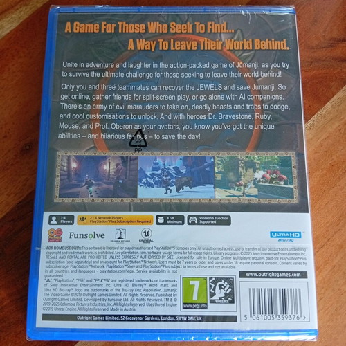 Jumanji The Game PS5 new, sealed 2019