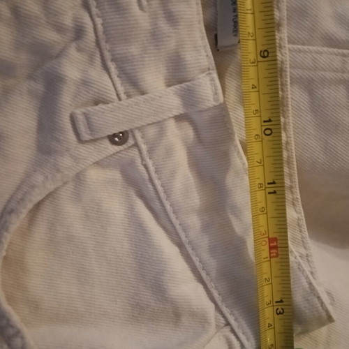 Zara denim skirt medium white like new, high waist slim fit