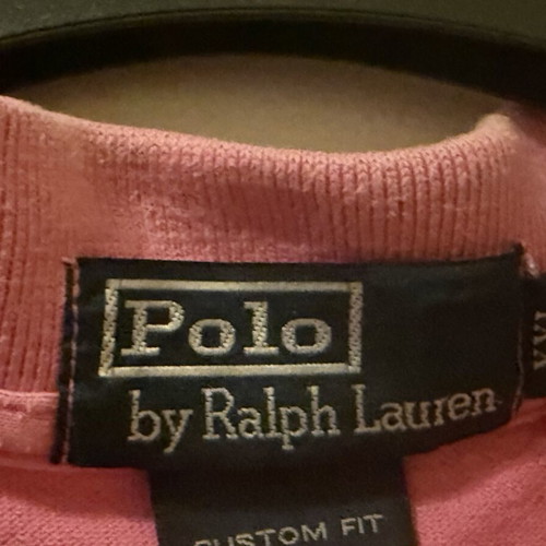 Ralph Lauren Polo XXL used, pink with green and white stripes