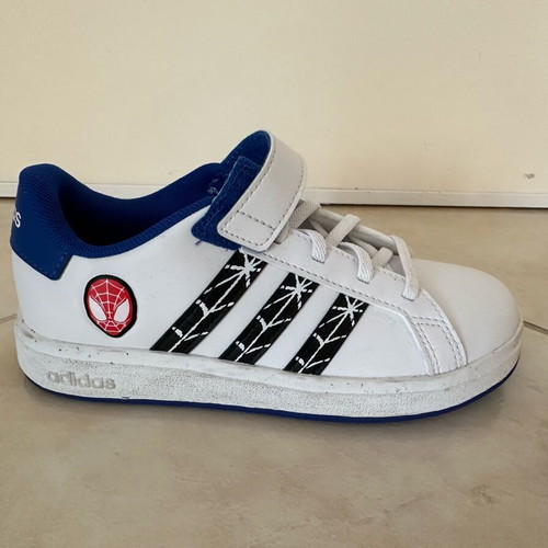 Adidas Stan Smith kids sneakers used, Spider man, size 32, white